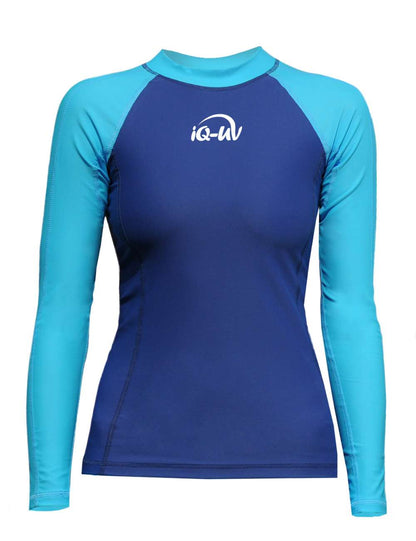 Polera manga larga slim fit mujer con filtro solar UV 300+ marca IQ